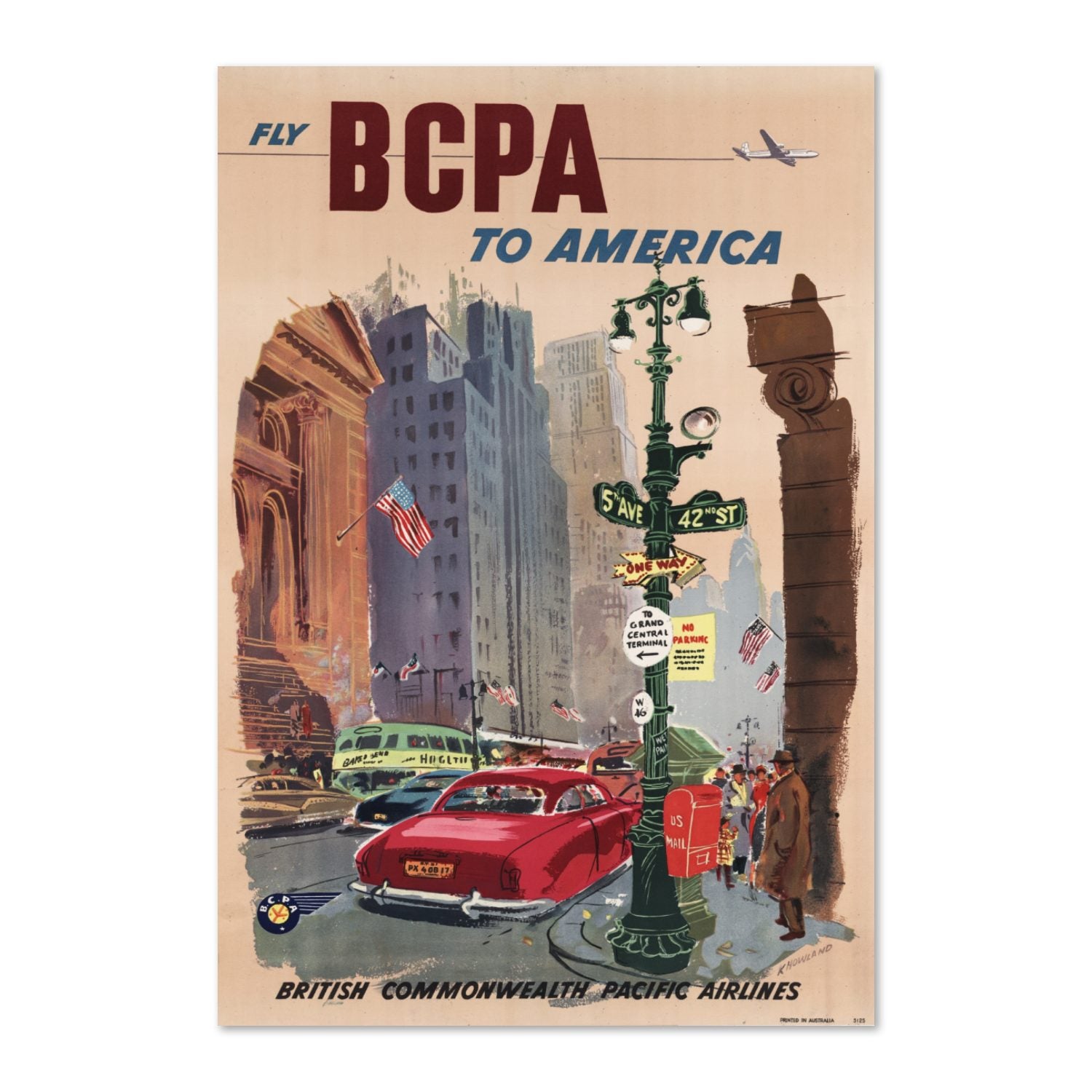 Fly BCPA to America poster print
